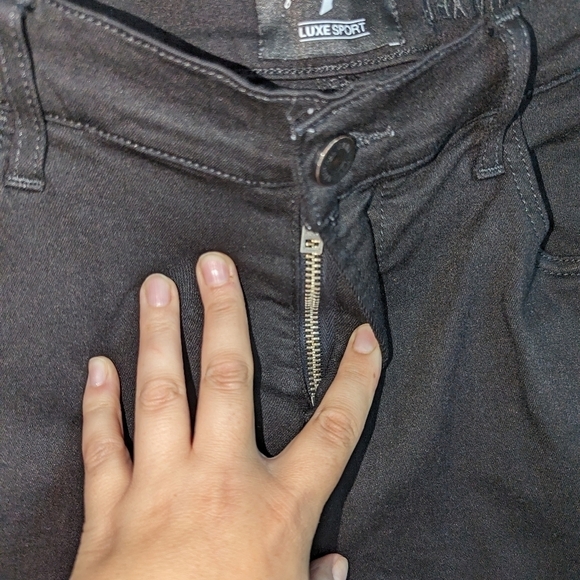 7 FAM Black Skinny Stretchy Office Modal & Cotton Casual Jeans Plus Size 34 - Picture 3 of 12